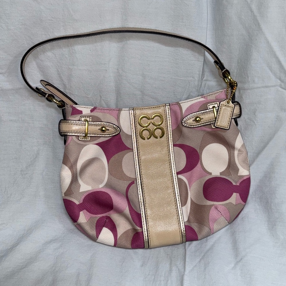 2010 Coach Colette handbag / purse pink and tan. Style: J1020-44800